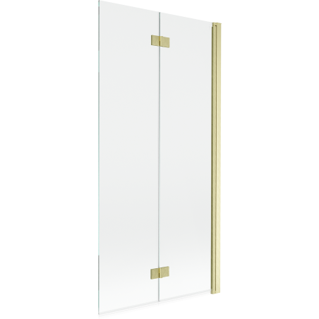 Mexen Mist 2-panel right-hand shower screen 90 x 150 cm, transparent, brushed gold - 8A9-090-002-55-00-P