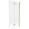 Mexen Mist 2-panel right-hand shower screen 90 x 150 cm, transparent, brushed gold - 8A9-090-002-55-00-P