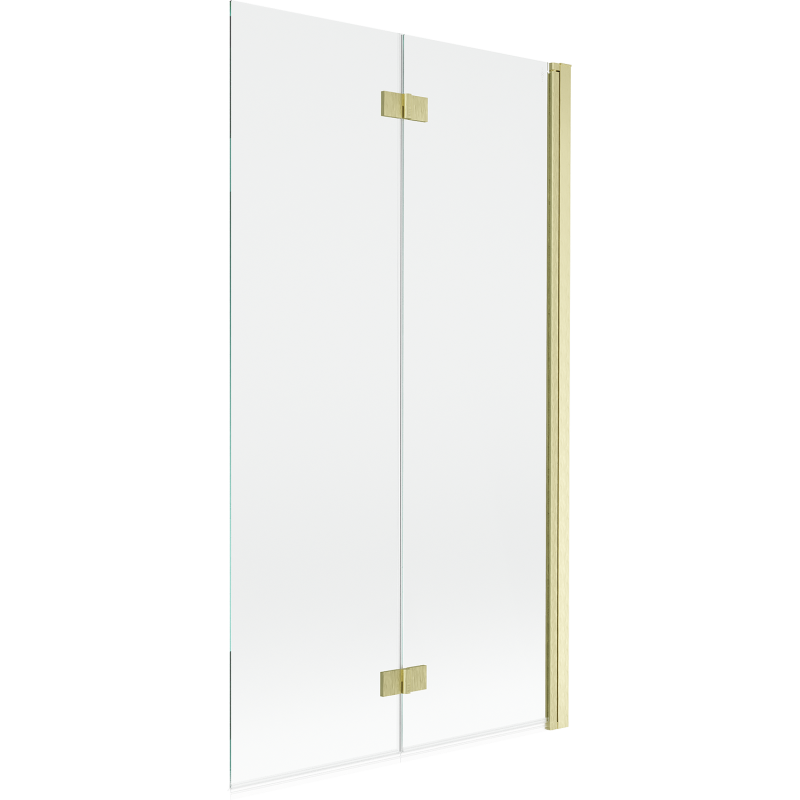 Mexen Mist shower screen 2-wing right 100 x 150 cm, transparent, brushed gold - 8A9-100-002-55-00-P
