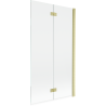 Mexen Mist shower screen 2-wing right 100 x 150 cm, transparent, brushed gold - 8A9-100-002-55-00-P