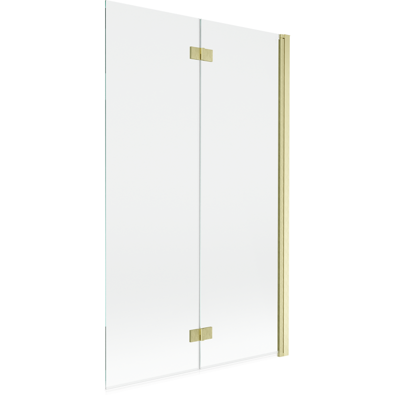 Mexen Mist shower screen 2-wing right 110 x 150 cm, transparent, gold brushed - 8A9-110-002-55-00-P