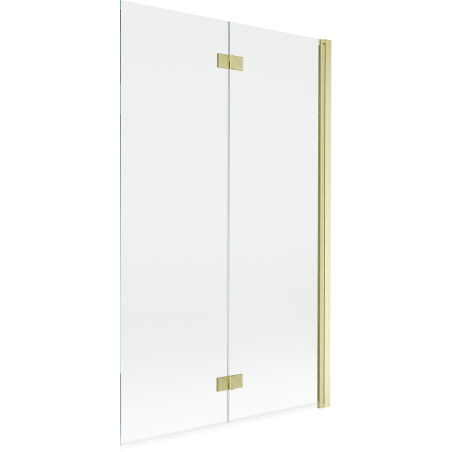Mexen Mist 2-wing right shower screen 110 x 150 cm, transparent, brushed gold - 8A9-110-002-55-00-P