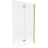 Mexen Mist shower screen 2-wing right 110 x 150 cm, transparent, gold brushed - 8A9-110-002-55-00-P