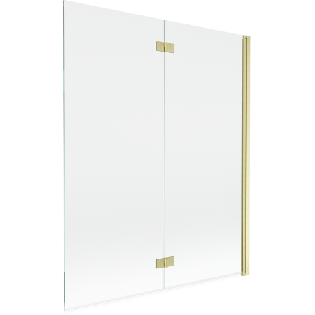 Mexen Mist 2-panel shower screen right 140 x 150 cm, transparent, brushed gold - 8A9-140-002-55-00-P