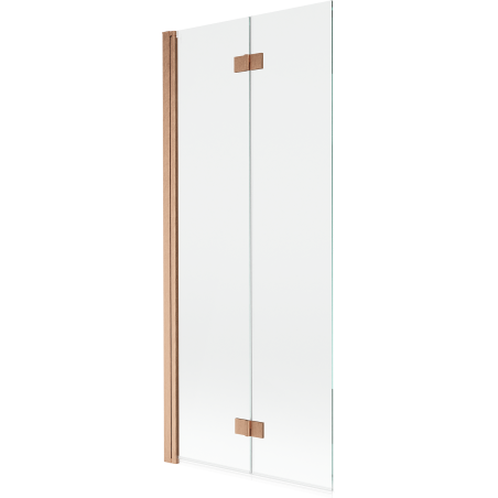 Mexen Mist 2-wing Left Shower Screen 80 x 150 cm, Transparent, Brushed Copper - 8A9-080-002-65-00-L