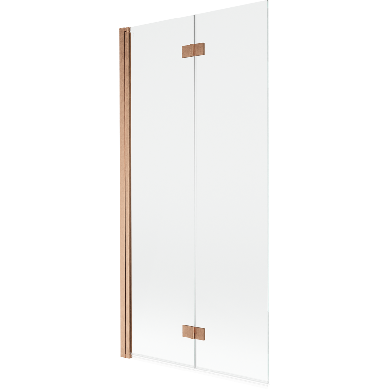 Mexen Mist 2-wing left shower screen 90 x 150 cm, transparent, brushed copper - 8A9-090-002-65-00-L