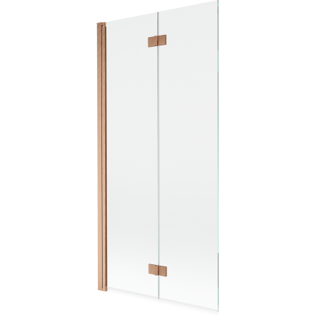 Mexen Mist 2-wing left shower screen 90 x 150 cm, transparent, brushed copper - 8A9-090-002-65-00-L