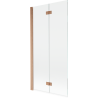 Mexen Mist 2-wing left shower screen 90 x 150 cm, transparent, brushed copper - 8A9-090-002-65-00-L