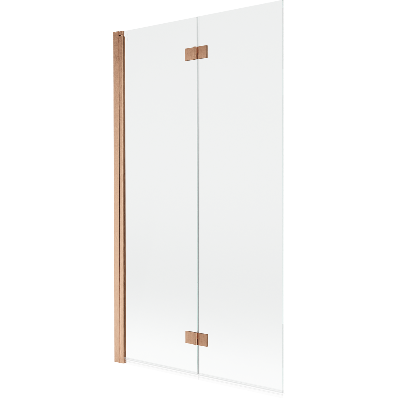 Mexen Mist 2-panel left shower screen 100 x 150 cm, transparent, brushed copper - 8A9-100-002-65-00-L