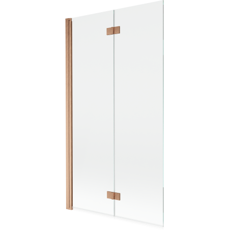 Mexen Mist shower screen 2-wing left 100 x 150 cm, transparent, brushed copper - 8A9-100-002-65-00-L