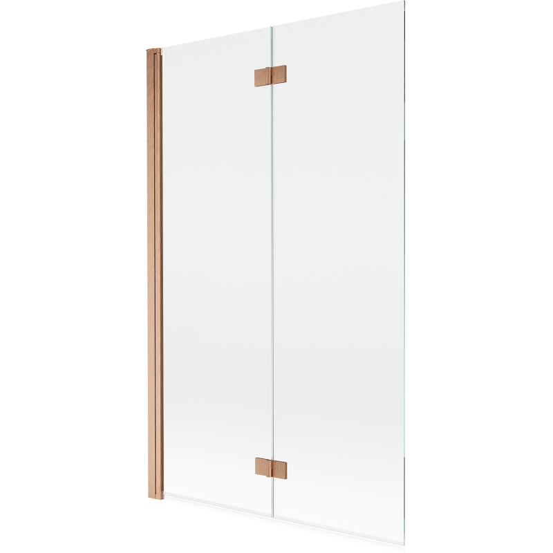 Mexen Mist 2-wing left shower screen 110 x 150 cm, transparent, brushed copper - 8A9-110-002-65-00-L
