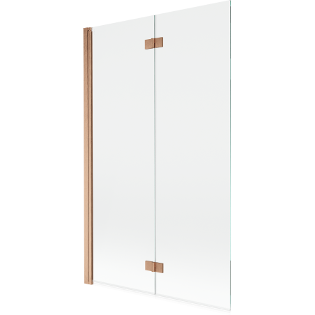 Mexen Mist 2-wing left shower screen 110 x 150 cm, transparent, brushed copper - 8A9-110-002-65-00-L