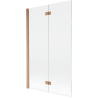 Mexen Mist 2-panel left shower screen 110 x 150 cm, transparent, brushed copper - 8A9-110-002-65-00-L