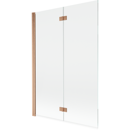 Mexen Mist 2-wing left shower screen 120 x 150 cm, transparent, brushed copper - 8A9-120-002-65-00-L