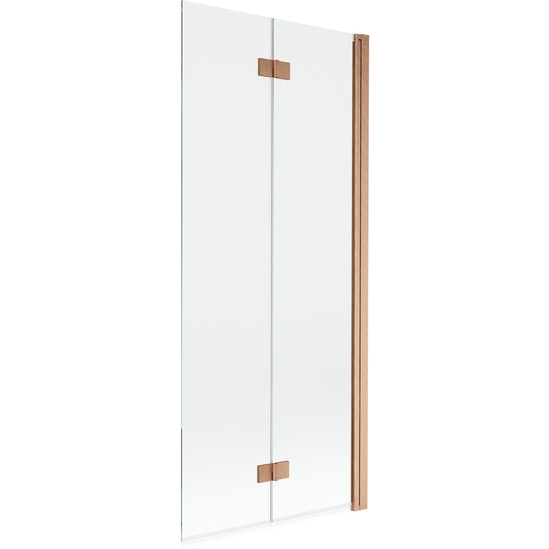 Mexen Mist 2-wing shower partition right 80 x 150 cm, transparent, brushed copper - 8A9-080-002-65-00-P