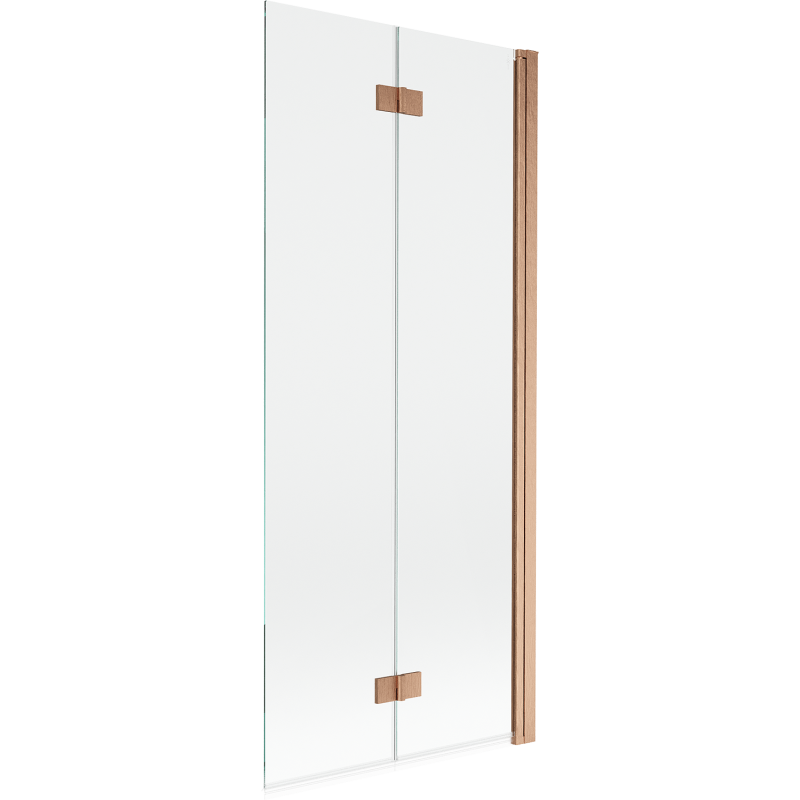 Mexen Mist 2-wing shower screen right 80 x 150 cm, transparent, brushed copper - 8A9-080-002-65-00-P