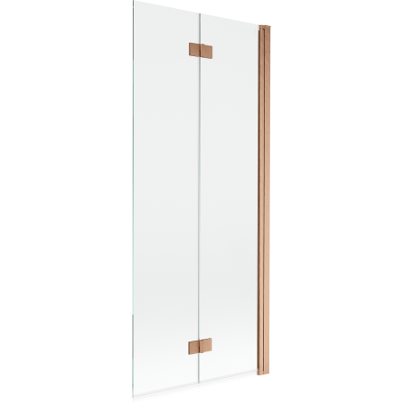 Mexen Mist 2-wing shower partition right 80 x 150 cm, transparent, brushed copper - 8A9-080-002-65-00-P