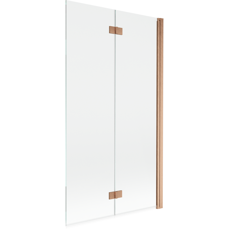Mexen Mist 2-panel Right Shower Screen 100 x 150 cm, Transparent, Brushed Copper - 8A9-100-002-65-00-P
