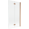 Mexen Mist 2-panel Right Shower Screen 100 x 150 cm, Transparent, Brushed Copper - 8A9-100-002-65-00-P
