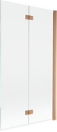 Mexen Mist 2-panel Right Shower Screen 100 x 150 cm, Transparent, Brushed Copper - 8A9-100-002-65-00-P