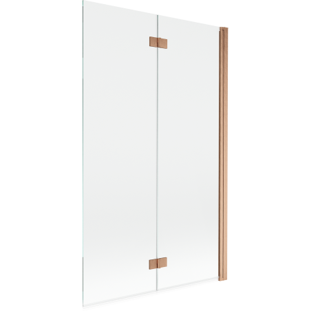 Mexen Mist double-wing shower screen right 110 x 150 cm, transparent, brushed copper - 8A9-110-002-65-00-P