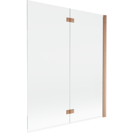 Mexen Mist 2-Way Shower Screen Right 140 x 150 cm, Transparent, Brushed Copper - 8A9-140-002-65-00-P