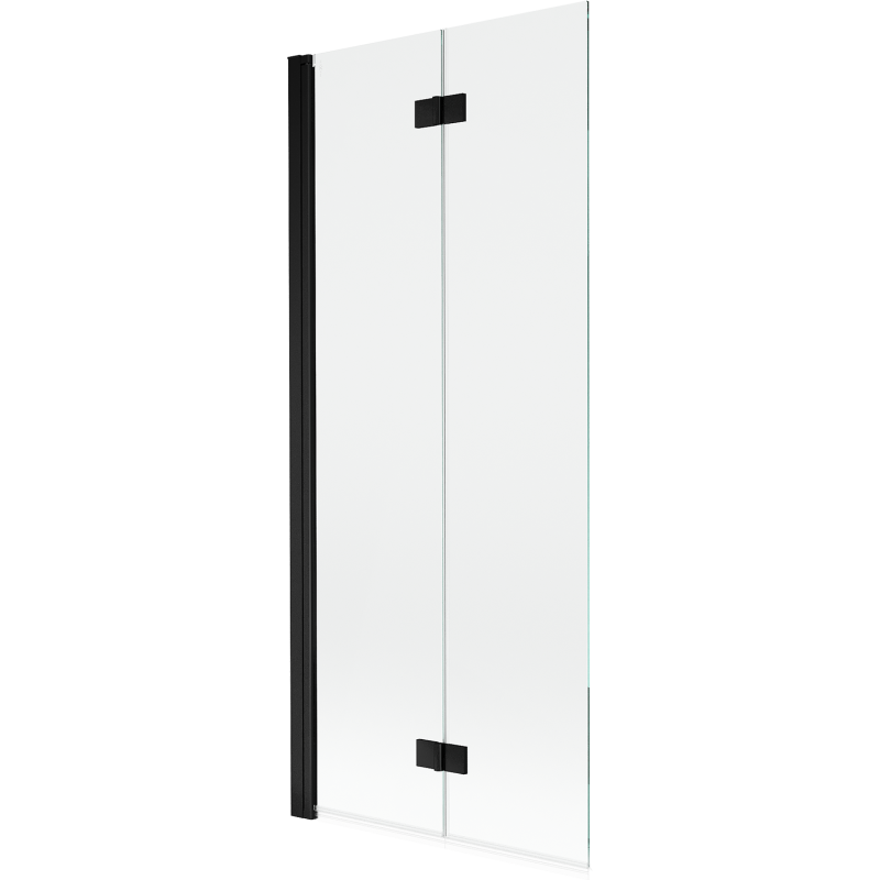 Mexen Mist 2-wing left shower screen 80 x 150 cm, transparent, black - 8A9-080-002-70-00-L