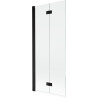 Mexen Mist 2-panel left shower screen 80 x 150 cm, transparent, black - 8A9-080-002-70-00-L