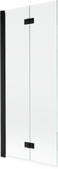 Mexen Mist 2-panel left shower screen 80 x 150 cm, transparent, black - 8A9-080-002-70-00-L