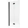 Mexen Mist 2-wing shower screen left 90 x 150 cm, transparent, black - 8A9-090-002-70-00-L