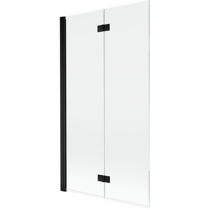 Mexen Mist 2-panel left shower screen 100 x 150 cm, transparent, black - 8A9-100-002-70-00-L