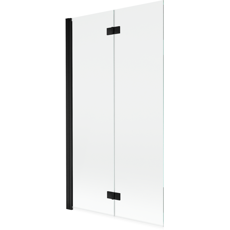 Mexen Mist bath screen 2-wing left 100 x 150 cm, transparent, black - 8A9-100-002-70-00-L