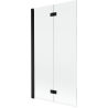 Mexen Mist 2-panel left shower screen 100 x 150 cm, transparent, black - 8A9-100-002-70-00-L
