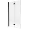 Mexen Mist bath screen 2-wing left 100 x 150 cm, transparent, black - 8A9-100-002-70-00-L