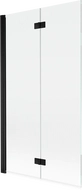 Mexen Mist 2-panel left shower screen 100 x 150 cm, transparent, black - 8A9-100-002-70-00-L