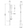 Mexen DF49 sliding shower set, Black/Gold - 785494582-57