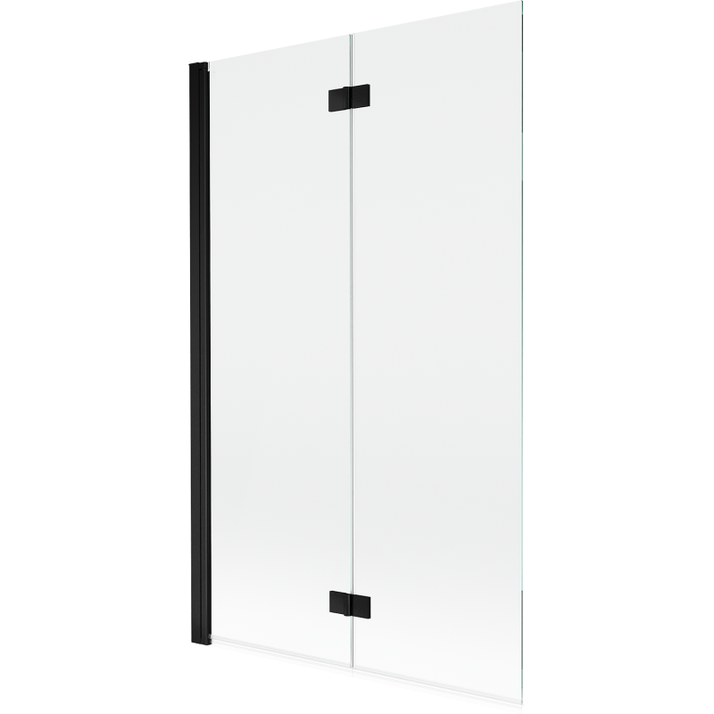 Mexen Mist 2-panel left shower screen 110 x 150 cm, transparent, black - 8A9-110-002-70-00-L