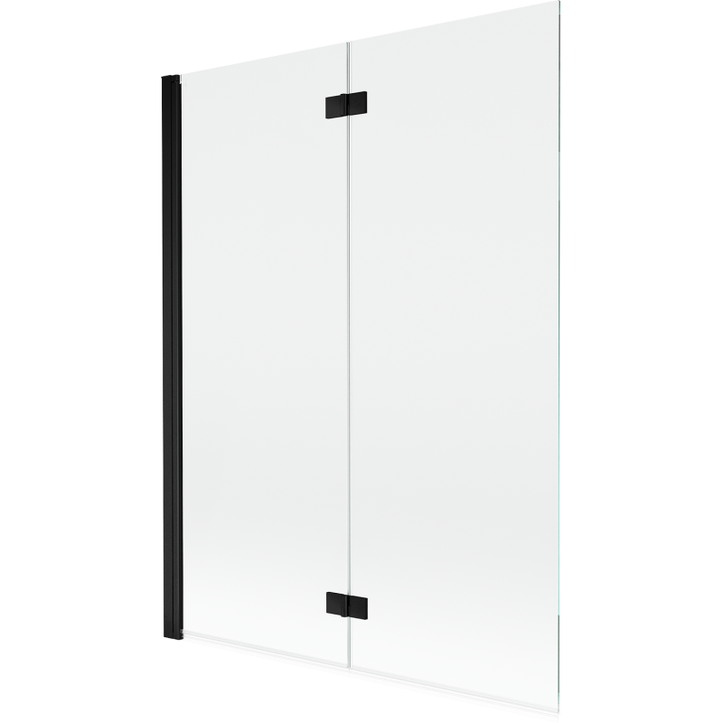 Mexen Mist 2-panel left bathtub screen 130 x 150 cm, transparent, black - 8A9-130-002-70-00-L