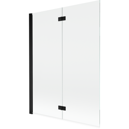 Mexen Mist 2-panel left bathtub screen 130 x 150 cm, transparent, black - 8A9-130-002-70-00-L