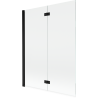 Mexen Mist 2-panel left bathtub screen 130 x 150 cm, transparent, black - 8A9-130-002-70-00-L