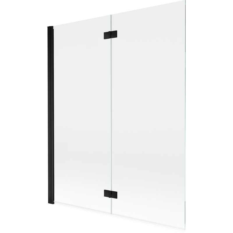 Mexen Mist 2-panel left shower screen 140 x 150 cm, transparent, black - 8A9-140-002-70-00-L