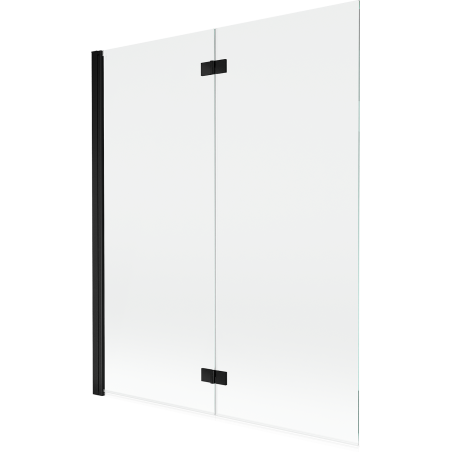 Mexen Mist 2-panel left shower screen 140 x 150 cm, transparent, black - 8A9-140-002-70-00-L