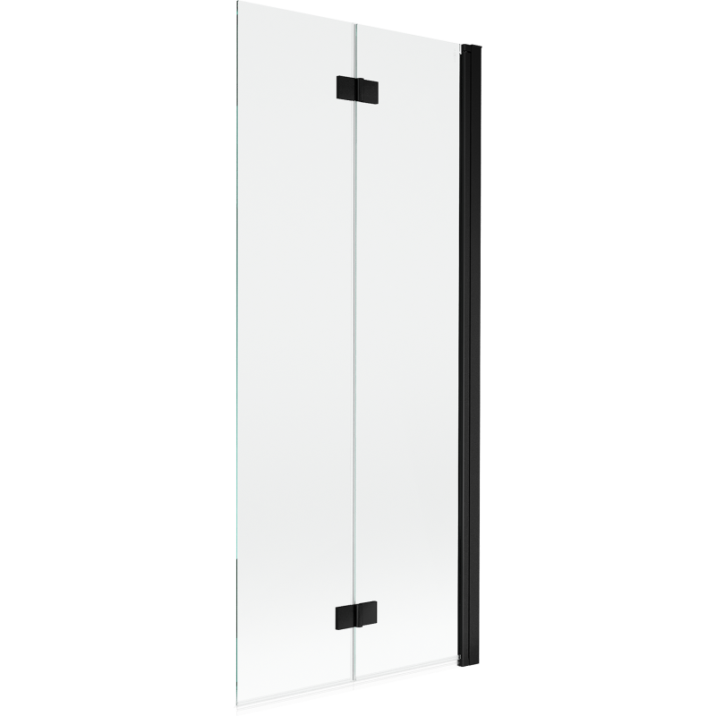 Mexen Mist 2-panel right shower screen 80 x 150 cm, transparent, black - 8A9-080-002-70-00-P