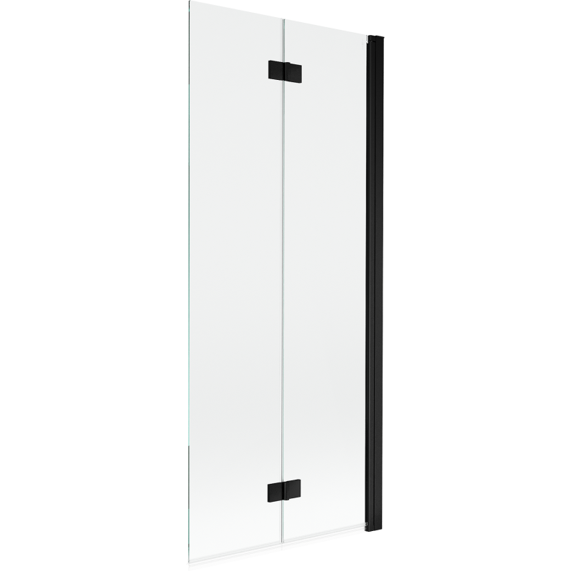 Mexen Mist 2-Panel Shower Screen Right 80 x 150 cm, Transparent, Black - 8A9-080-002-70-00-P