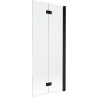 Mexen Mist 2-panel right shower screen 80 x 150 cm, transparent, black - 8A9-080-002-70-00-P