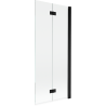 Mexen Mist 2-Panel Shower Screen Right 80 x 150 cm, Transparent, Black - 8A9-080-002-70-00-P