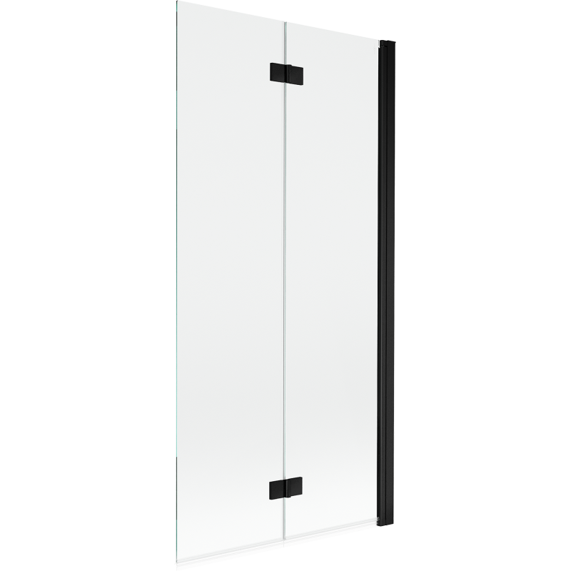 Mexen Mist shower screen 2-panel right 90 x 150 cm, transparent, black - 8A9-090-002-70-00-P