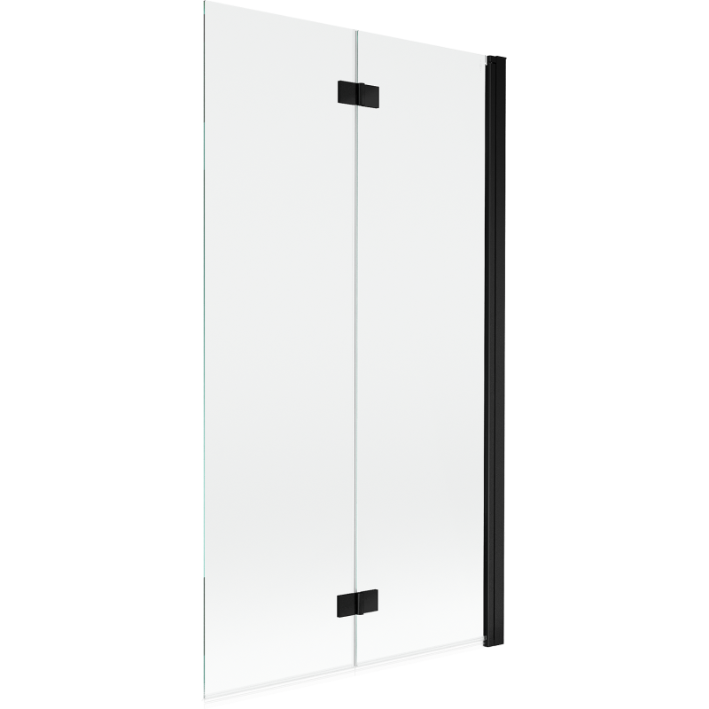 Mexen Mist 2-panel Shower Screen Right 100 x 150 cm, Transparent, Black - 8A9-100-002-70-00-P
