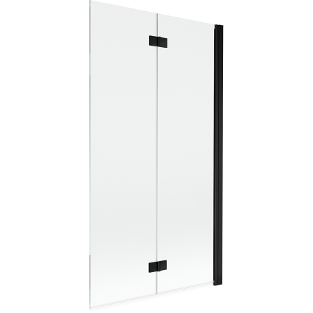 Mexen Mist 2-panel Shower Screen Right 100 x 150 cm, Transparent, Black - 8A9-100-002-70-00-P