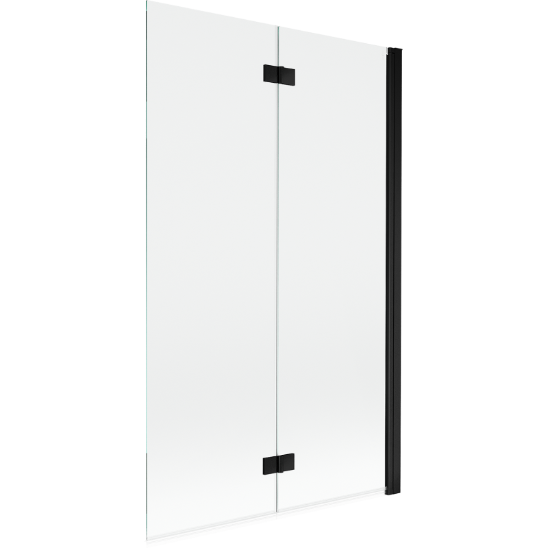 Mexen Mist shower screen 2-wing right 110 x 150 cm, transparent, black - 8A9-110-002-70-00-P